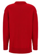 Prada Red Virgin Wool Cardigan