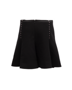 Valentino Garavani Mini Black Skirt with Gold Details