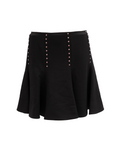 Valentino Garavani Mini Black Skirt with Gold Details