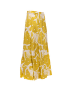 Valentino Garavani Yellow Printed Maxi Skirt