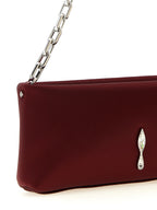 Christian Louboutin Bordeaux Elastane Clutch Bag