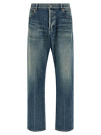 Saint Laurent Blue Cotton Tapered Jeans