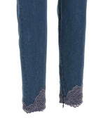 Valentino Garavani Blue Lamb Fur High-Waisted Jean