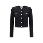Balmain Black Viscose Cardigan