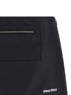 Miu Miu Blue Recycled Polyamide Long Skirt