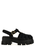 Prada Black Viscose Platform Sandals