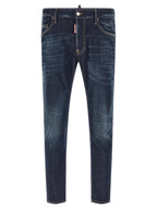 Dsquared² Blue Cotton Straight-Leg Jeans