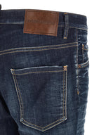 Dsquared² Blue Cotton Straight-Leg Jeans
