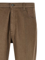 Prada Brown Cotton Casual Pants