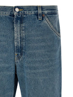 Prada Blue Cotton Straight-Leg Jeans