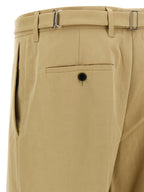 Prada Beige Cotton Casual Pants
