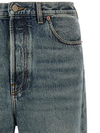 Valentino Garavani Blue Cotton Straight-Leg Jeans
