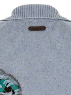 Moschino Blue Wool Cardigan