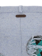 Moschino Blue Wool Midi Skirt