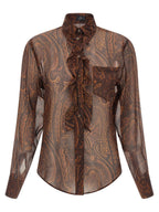 Etro Brown Silk Blouse